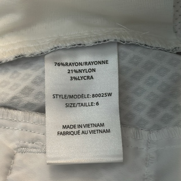 NWOT Women’s Swing Control Black & White Diamond Print Golf Ankle Pants Size 6 - Picture 9 of 9